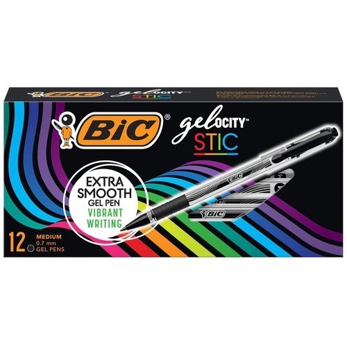 BIC GELOCITY 12 PK PEN BLACK INK