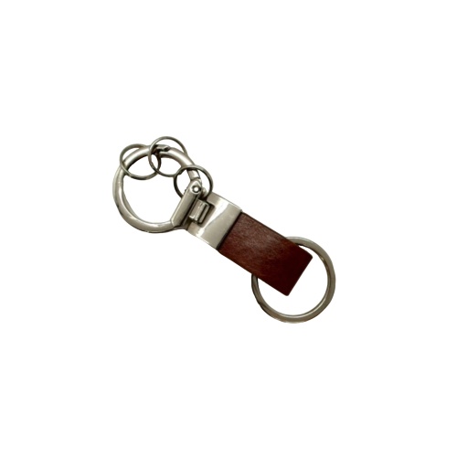 Keyring w/Strap Brown